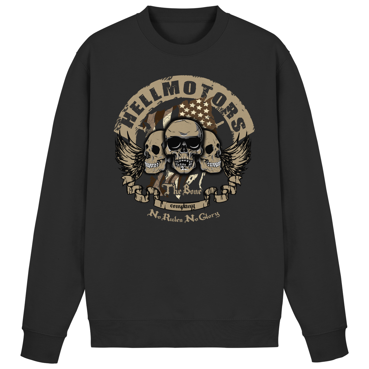 Skull Biker Sweater – Vintage Motorcycle Sweatshirt| HELLMOTORS