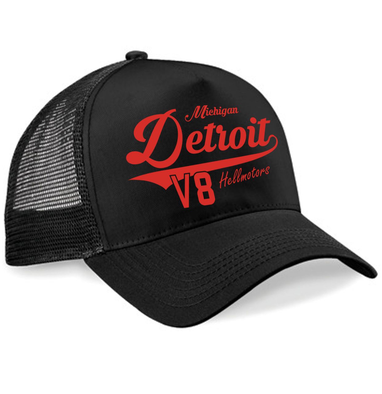 Trucker Cap Detroit V8 schwarz