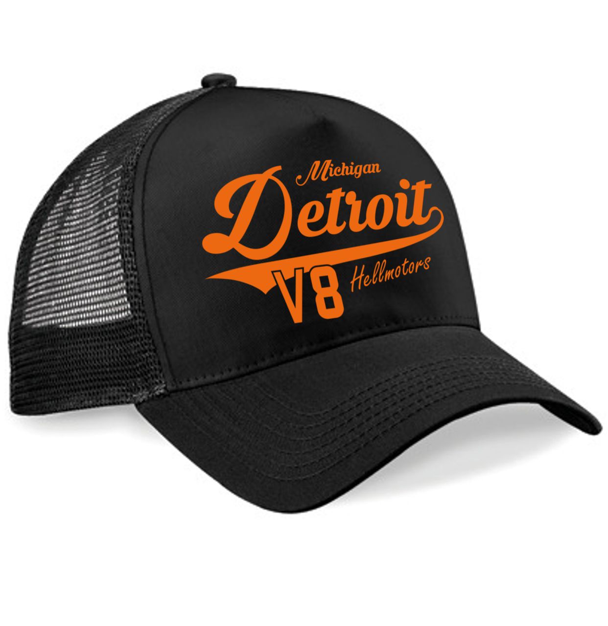 Trucker Cap Detroit V8 schwarz