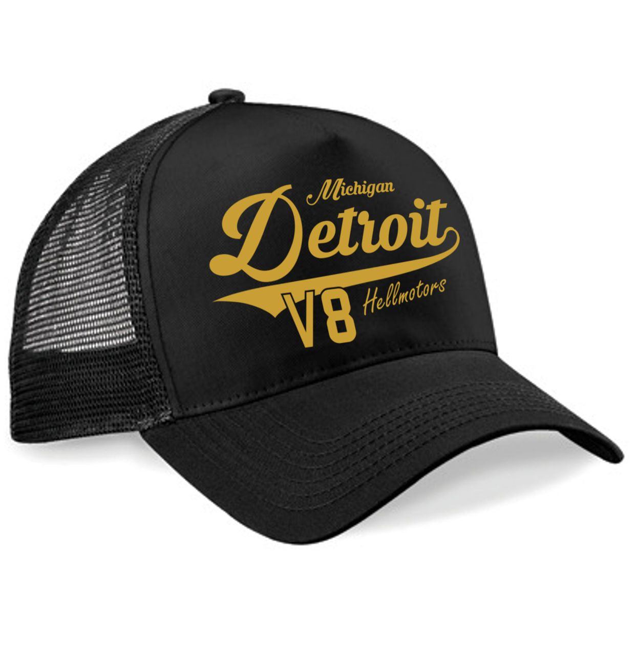 Trucker Cap Detroit V8 schwarz