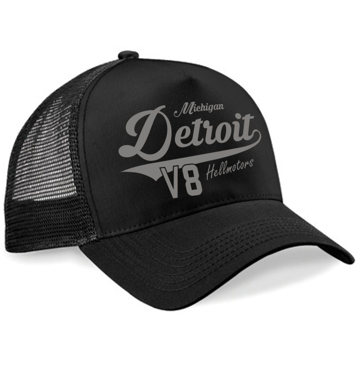 Trucker Cap Detroit V8 schwarz