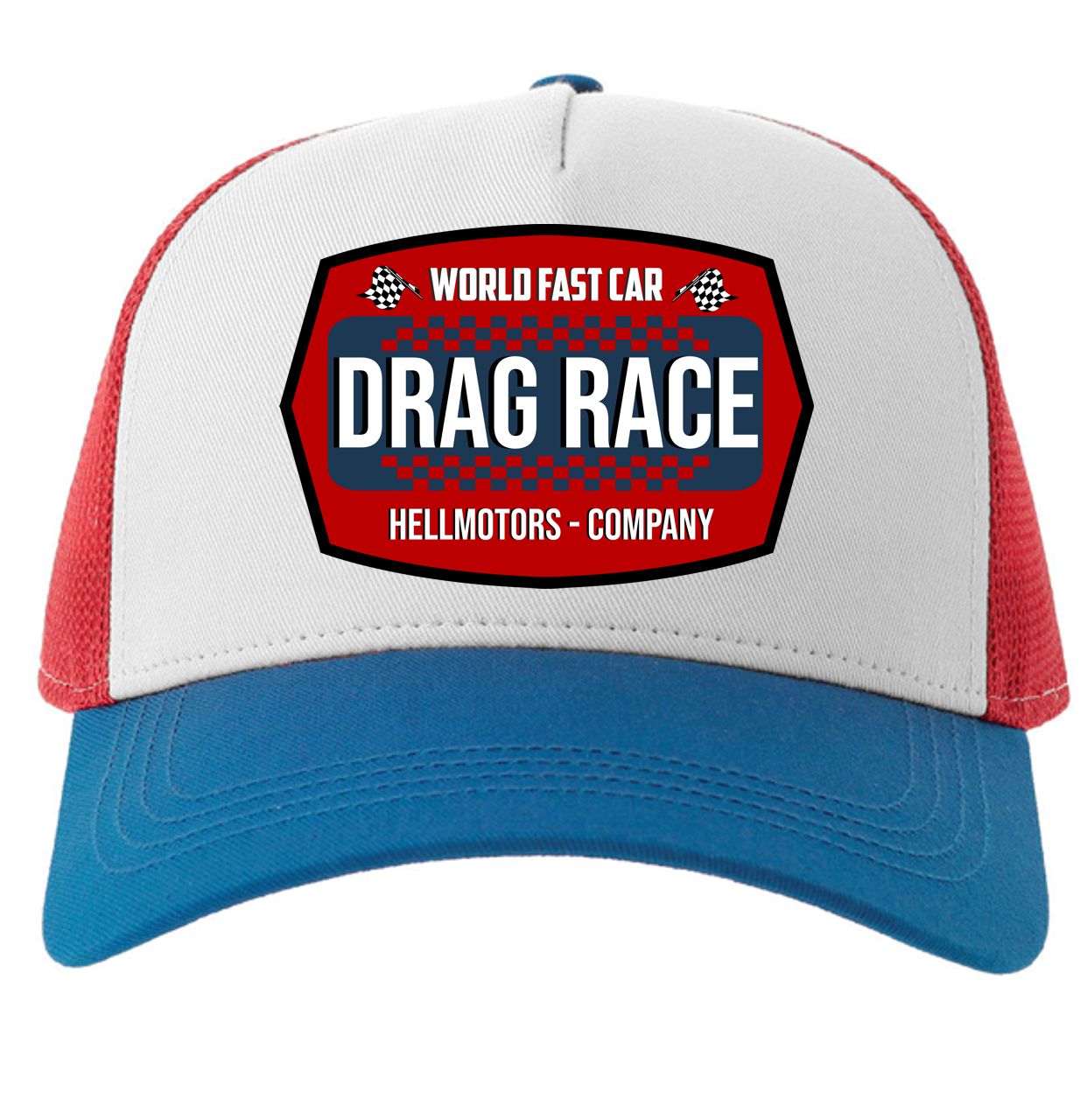 Trucker Cap - Drag Race rot/weiß/blau