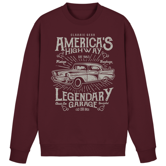 Americas Highway Legendary Garage - Premium Sweatshirt