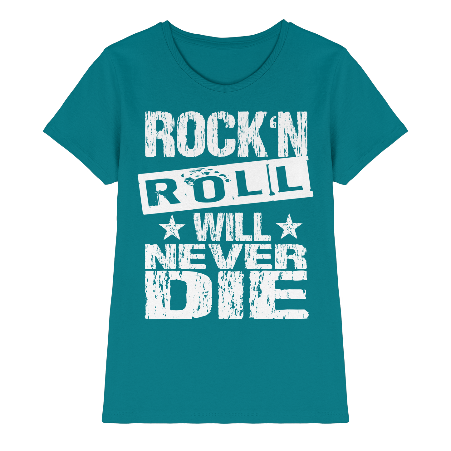 Rock n Roll will never die - Ladies Premium Shirt
