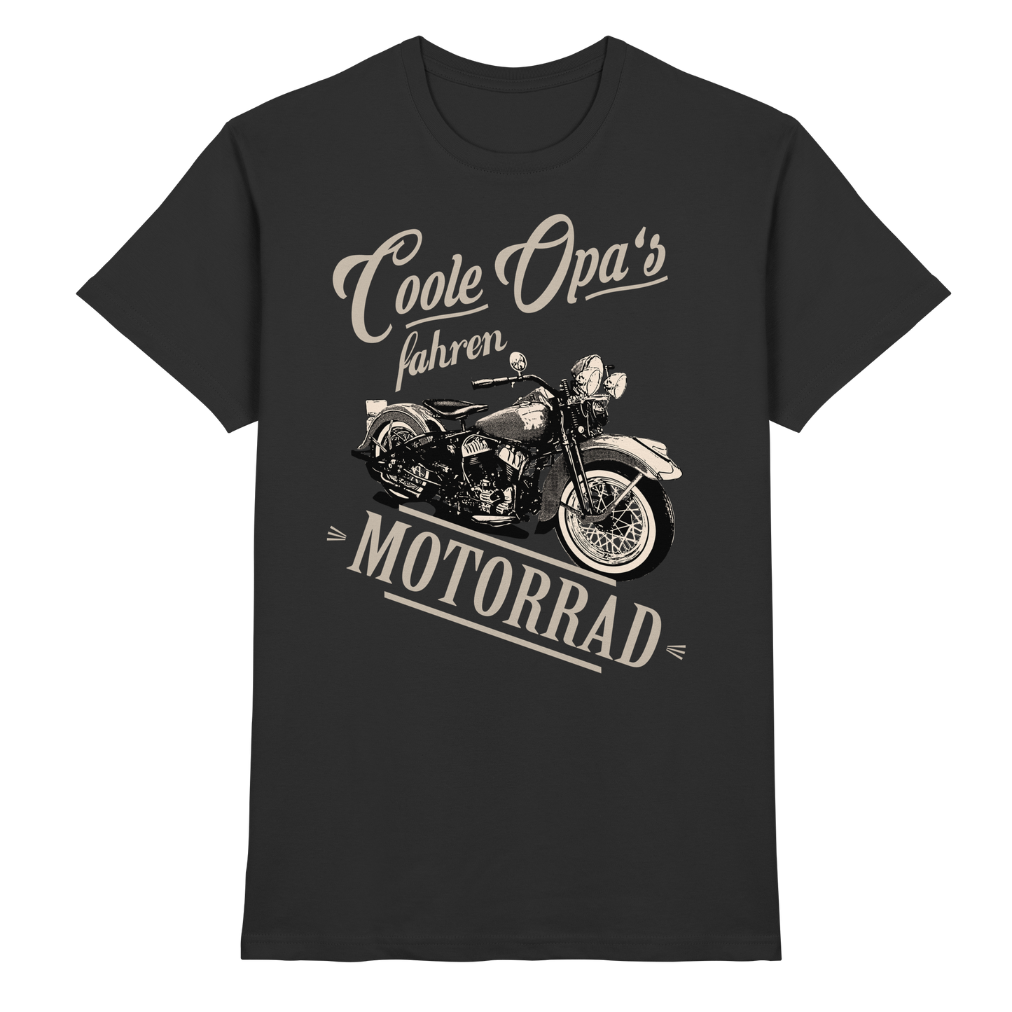 Coole Opas fahren Motorrad - Premium Shirt