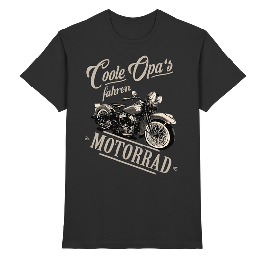 Coole Opas fahren Motorrad - Premium Shirt