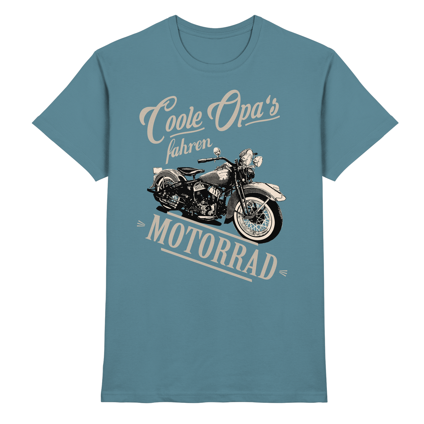 Coole Opas fahren Motorrad - Premium Shirt