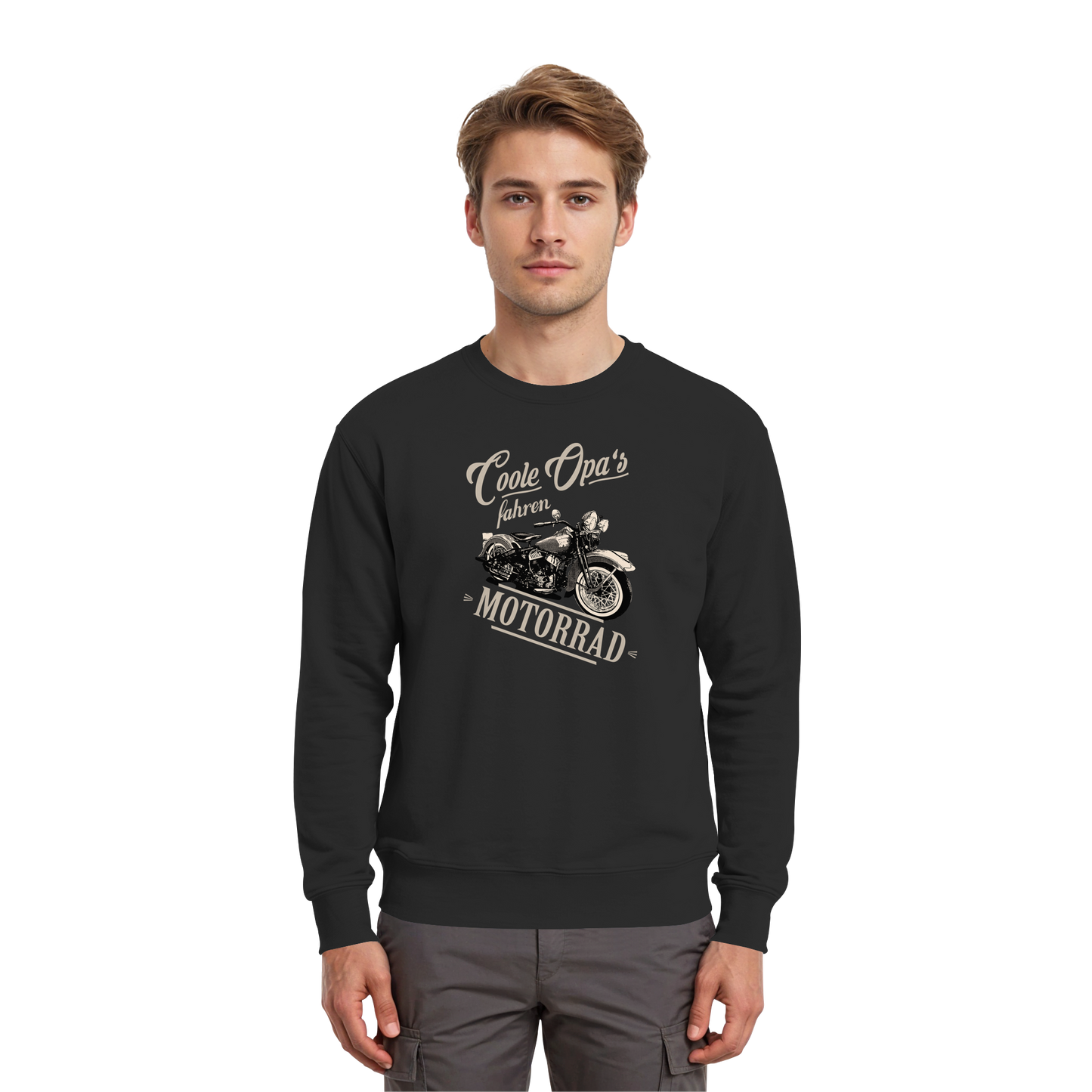 Coole Opas fahren Motorrad - Premium Sweatshirt