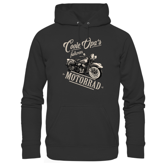 Coole Opas fahren Motorrad - Premium Hoodie