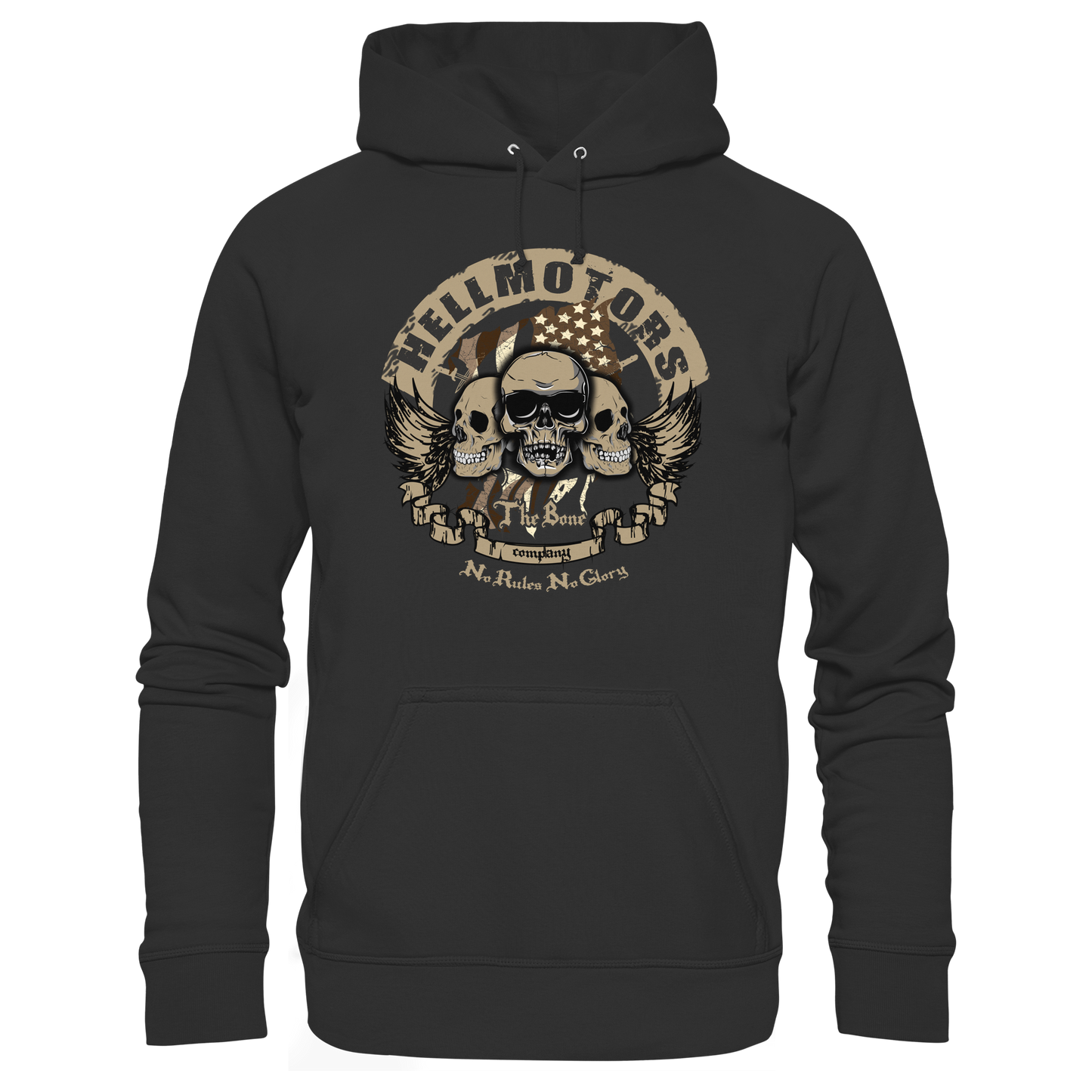 Skull Biker Hoodie– Vintage Motorcycle Hoodie| HELLMOTORS