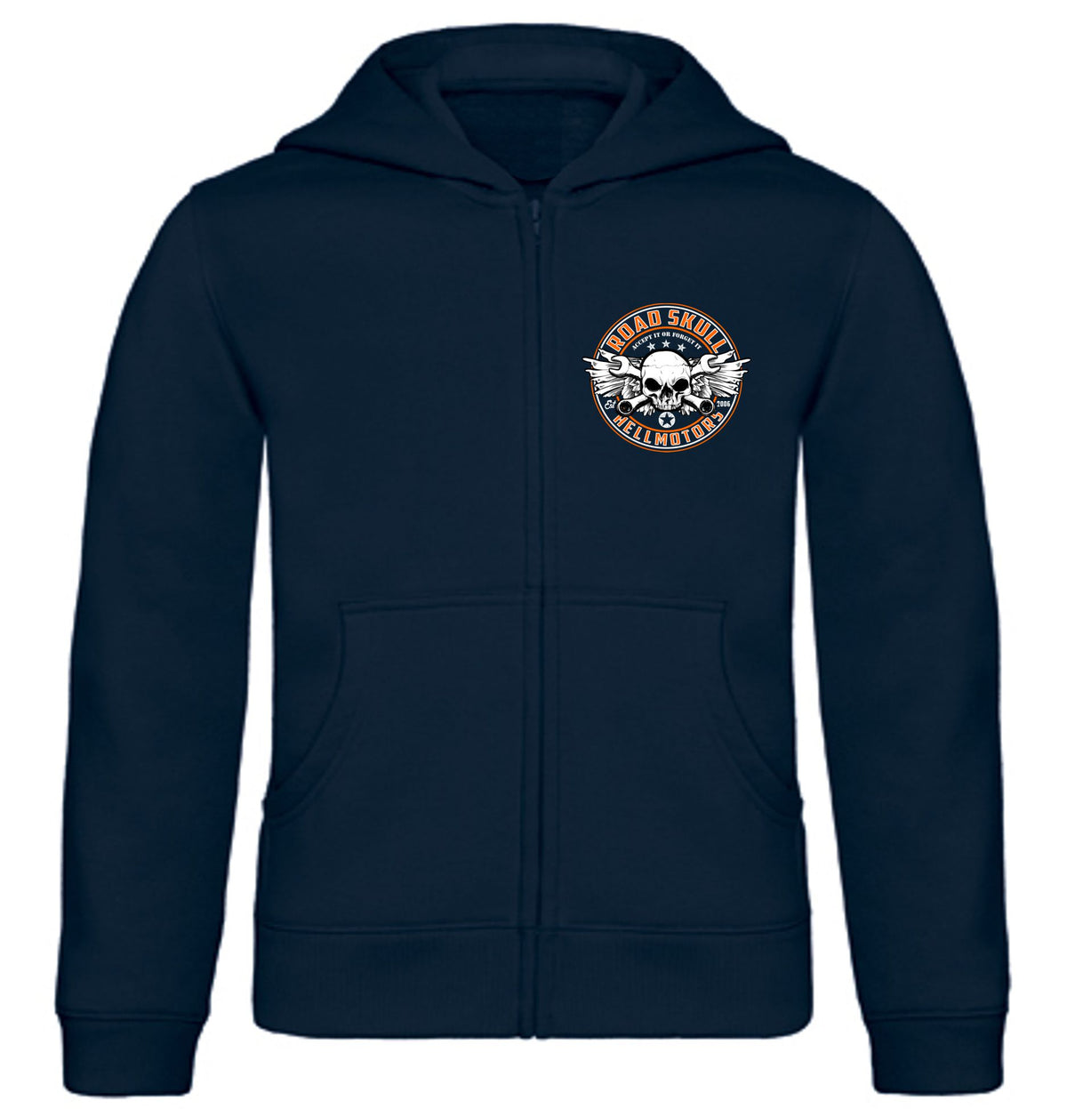 Road Skull farbig - Kapuzenjacke
