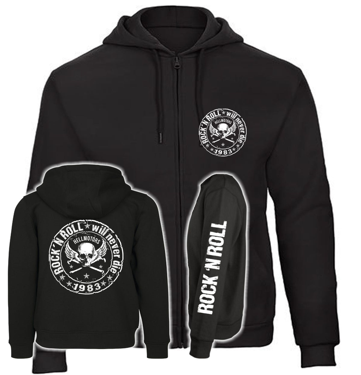 Rock n Roll Kapuzenjacke