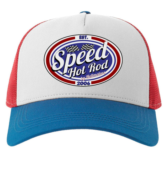 Trucker Cap - Speed Hotrod rot/weiß/blau