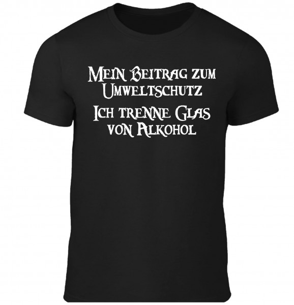Herren Fun T-Shirt "Beitrag zum Umweltschutz"