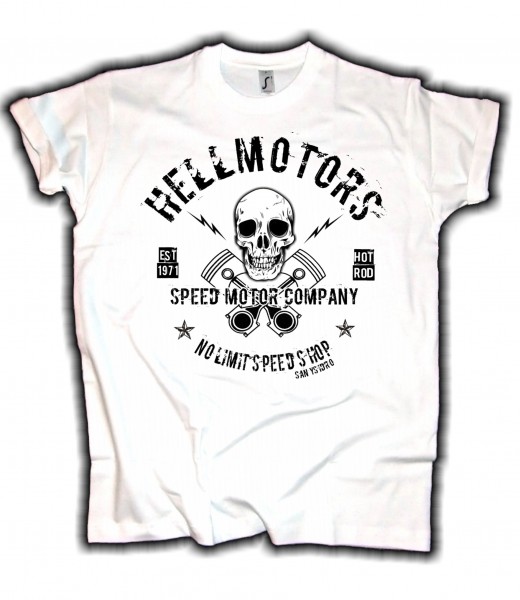 Herren Biker T-Shirt Speed Company weiss