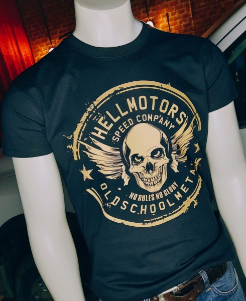 Biker T-Shirt Old School Metal Black