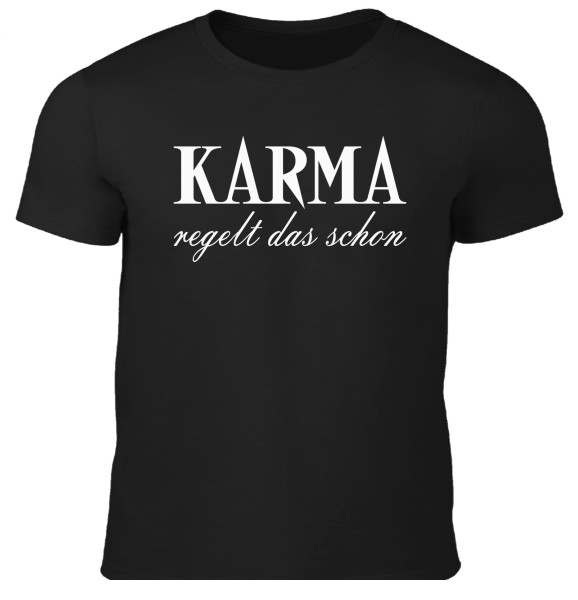 Herren T-Shirt - Karma regelt das schon