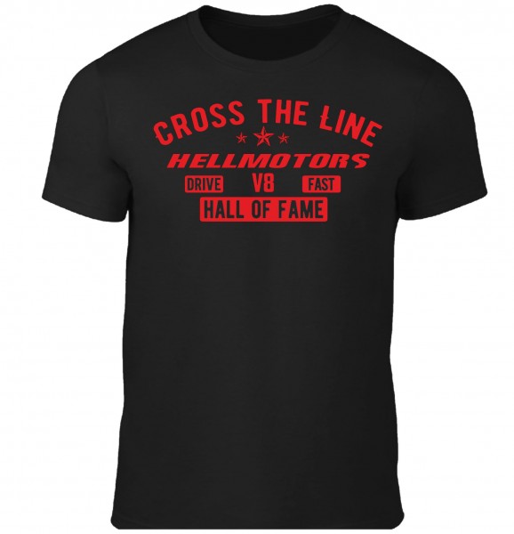 Herren T-Shirt Cross the Line black Edition