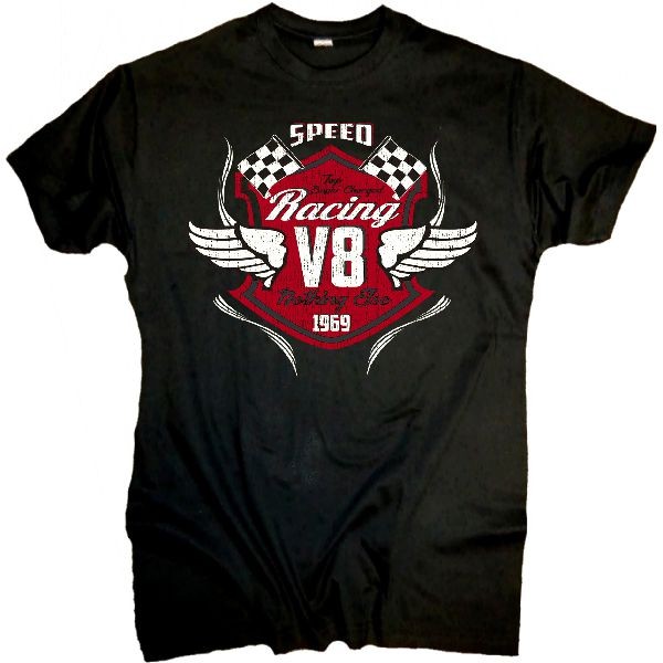 Herren T-Shirt V8 Style Speed V8 schwarz