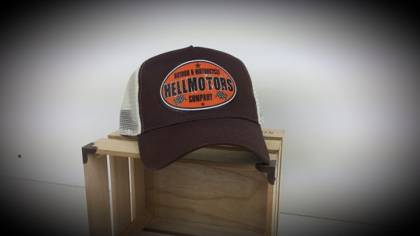 HELLMOTORS Trucker CAP "Hotrod & Motorcycle" chocolate
