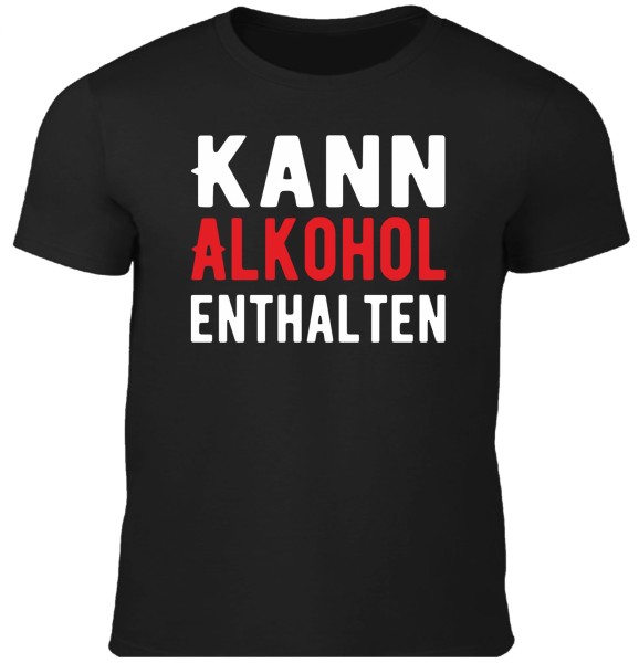 Herren Fun T-Shirt - Kann Alkohol enthalten-farbig