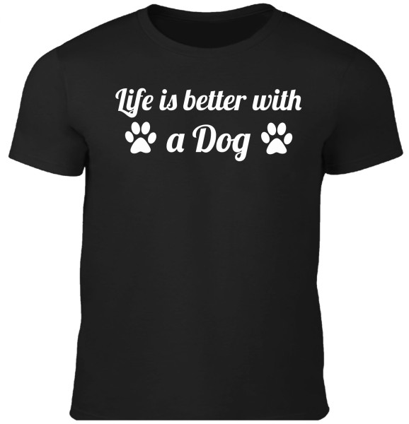 Herren T-Shirt - Life is better with Dog