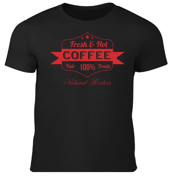 Herren T-Shirt Coffee Shop schwarz
