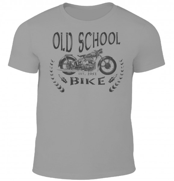 Herren T-Shirt BIKER-STYLE "AWO Oldschool" grau